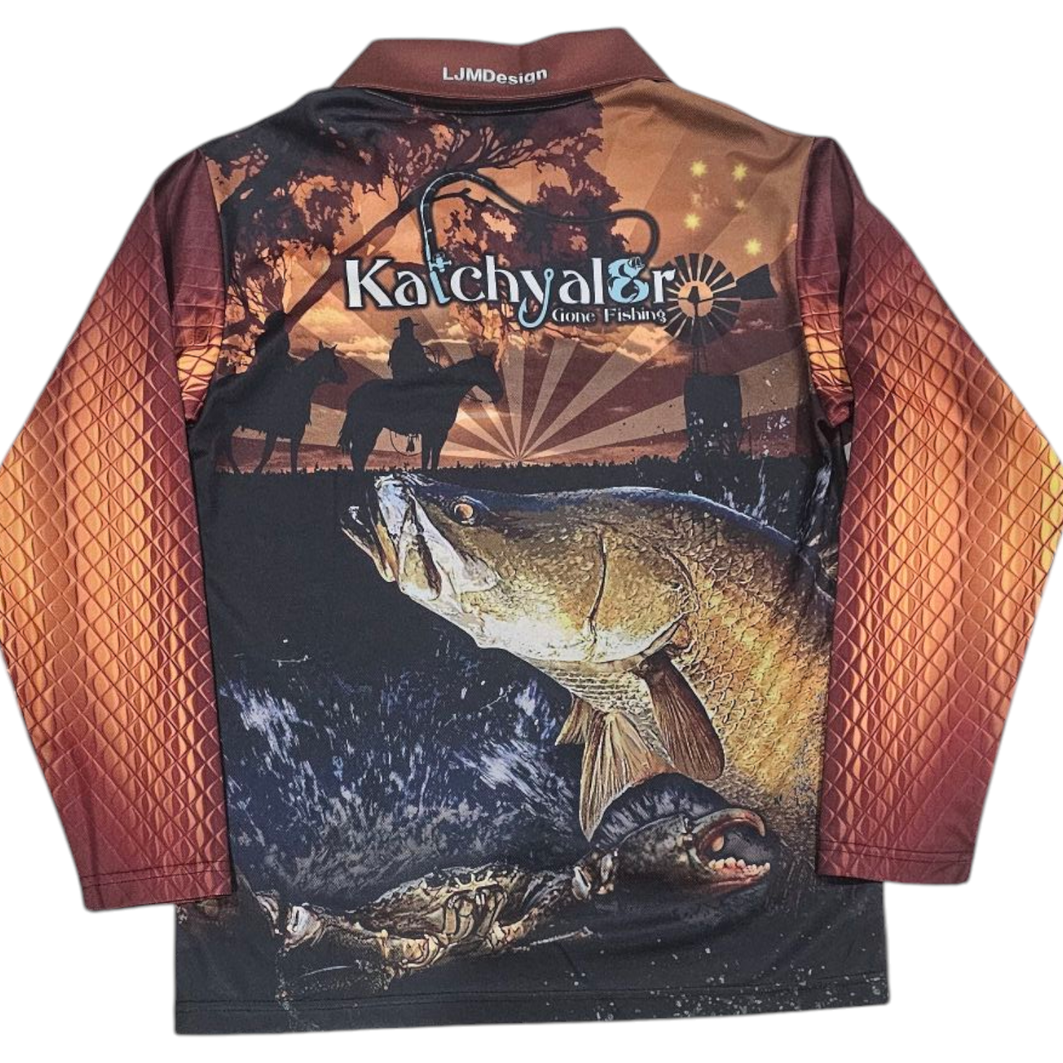 Children's Country Crab Croc Long Sleeve Fishing Shirt